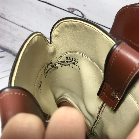 Laredo Redwood Leather Cowboy Western Tall Boots - Picture 5 of 7